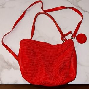 The Sak Orange Medium Cross Body Purse Crochet